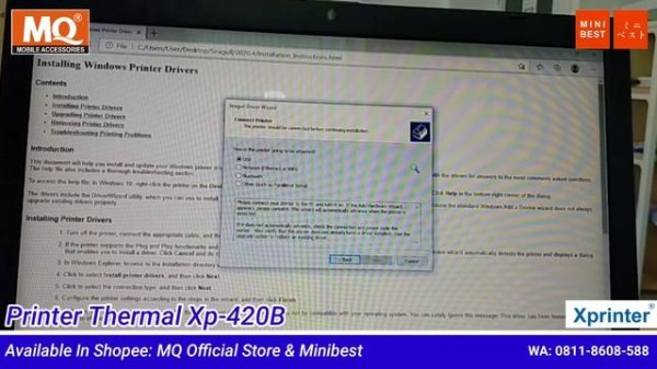 Xprinter XP-420B | Cara Install Driver Thermal Printer Xprinter XP-420B