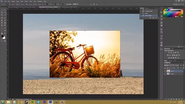 Photoshop CS6 Tutorial 40 Free Transform смотреть онлайн