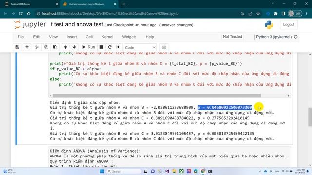 Deploy T-test and ANONA with Python: T-test, ANOVA, Case study, Deploy with Python. смотреть онлайн