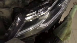 Kia Optima ремонт фар замена линз bi-led