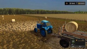Farming Simulator 2017. Нестеровка. Трактор Беларус МТЗ-80. Прицеп  ПТС-12.