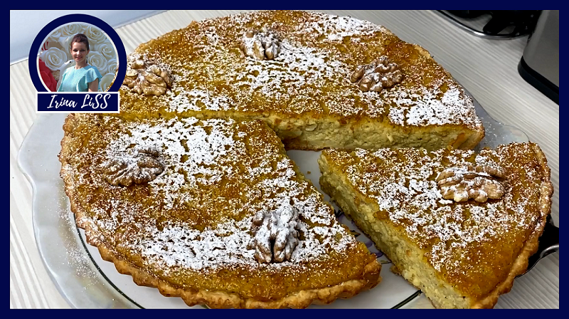 Открытый пирог с тыквенным кремом (Что приготовить из тыквы, выпечка к чаю) рецепт смотреть онлайн