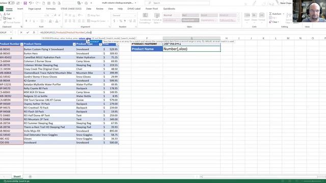 a double xlookup example смотреть онлайн
