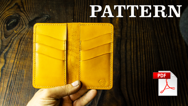 Как сшить мини кошелек из кожи своими руками. #LEDERMEISTER #PDF