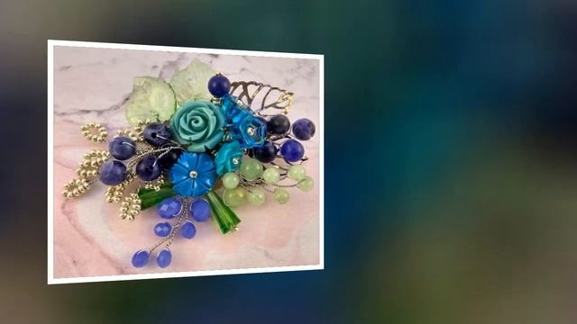 Брошки из бисера - для вдохновения. Цветы, листики, букеты. Часть 16 смотреть онлайн