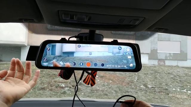 Видеорегистратор в зеркале заднего вида, 10 дюймов, 1080р. смотреть онлайн