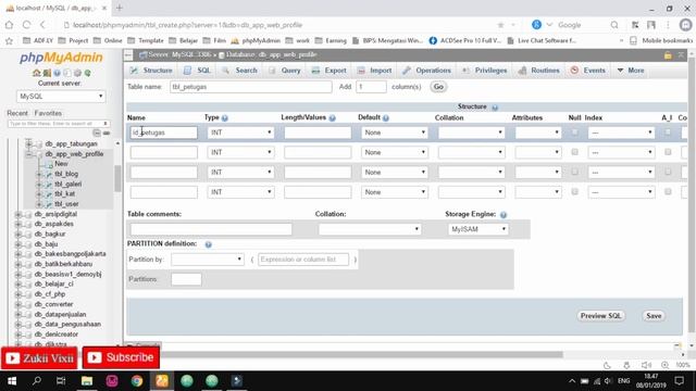 Cara Membuat Aplikasi Website Company Profile #1 Membuat Database & Tabel смотреть онлайн