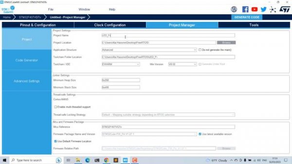 FreeRTOS Led Blink Via MCU STM32 || STM32CubeMX IDE + IAR Workbench IDE || Code Source
