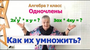 Умножение одночленов. Умножение степеней с одинаковым основанием.