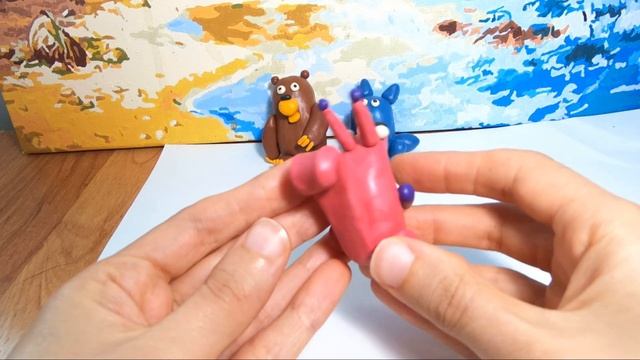 Все залипаки из коллекции Лесные Животные из легкого пластилина Hey Clay/Видео лепка смотреть онлайн