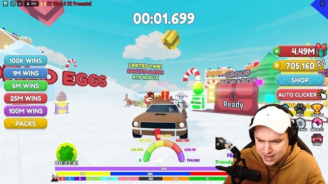 ALL 15 GODLIKE CHRISTMAS EGG UPDATE CODES IN ROBLOX RACE CLICKER смотреть онлайн