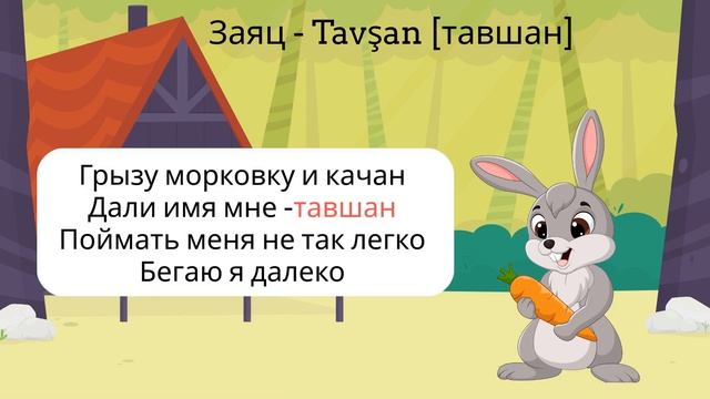 Турецкий в стишках. Урок 6. Животные в лесу - Часть 1 смотреть онлайн