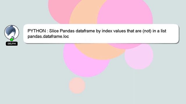 PYTHON : Slice Pandas dataframe by index values that are (not) in a list смотреть онлайн