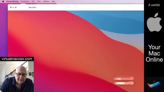 Logging in to virtualmacosx.com with Mac OS Screen Sharing смотреть онлайн