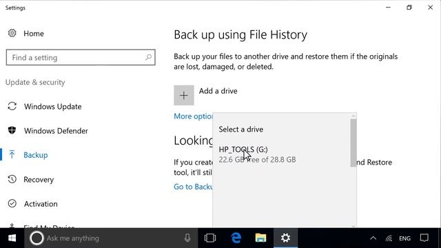 Резервное копирование файлов в Windows 10 | HP Support смотреть онлайн