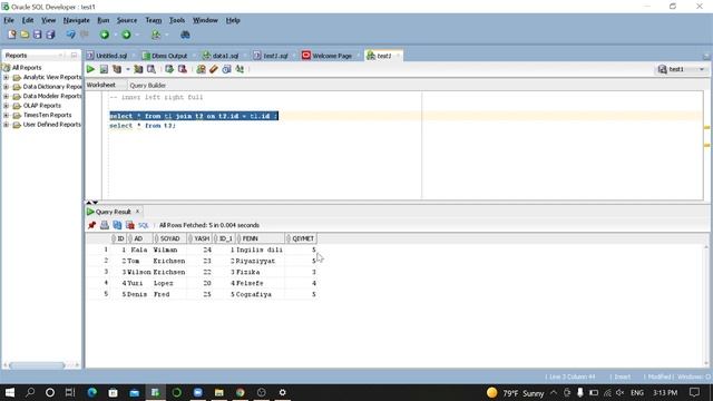Oracle SQL 5- JOİN #oracle #Join #sql #sqlserver смотреть онлайн