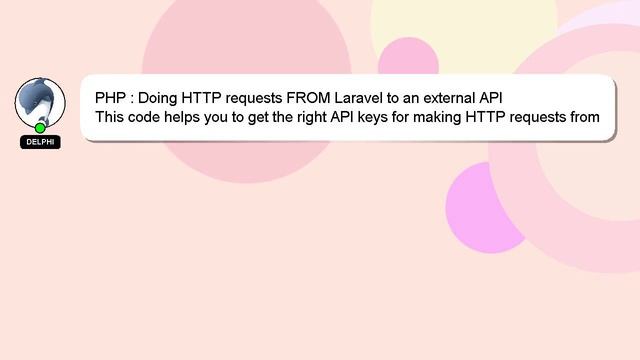 PHP : Doing HTTP requests FROM Laravel to an external API смотреть онлайн