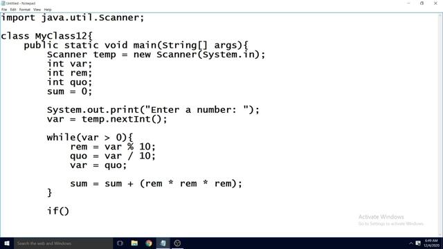 Armstrong Number in Java смотреть онлайн