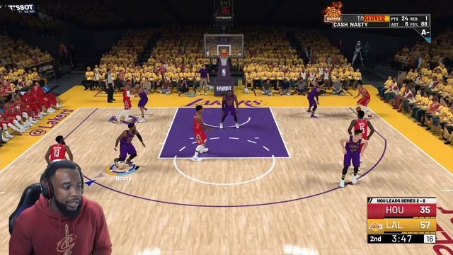 I BROKE JAMES HARDEN IN HALF! Lakers vs Rockets Game 3 Playoffs NBA 2K19 Ep 63 смотреть онлайн