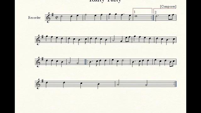 Flauta de Pico (Recorder)English Dance - Rufty Tufty. смотреть онлайн