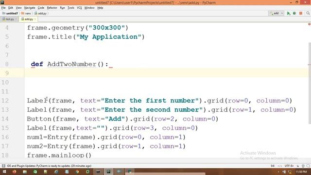PYTHON TKINTER APPLICATION TO ADD TWO NUMBER | PYTHON PROGRAMMING COURSE | DATACOM IT INSTITUTE смотреть онлайн