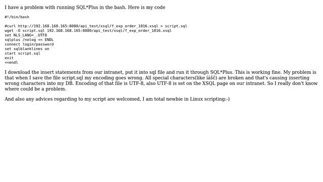 DevOps & SysAdmins: Running SQL\*Plus with bash causes wrong encoding (2 Solutions!!) смотреть онлайн