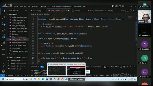Operações com banco de dados criando tabelas e listando os dados смотреть онлайн