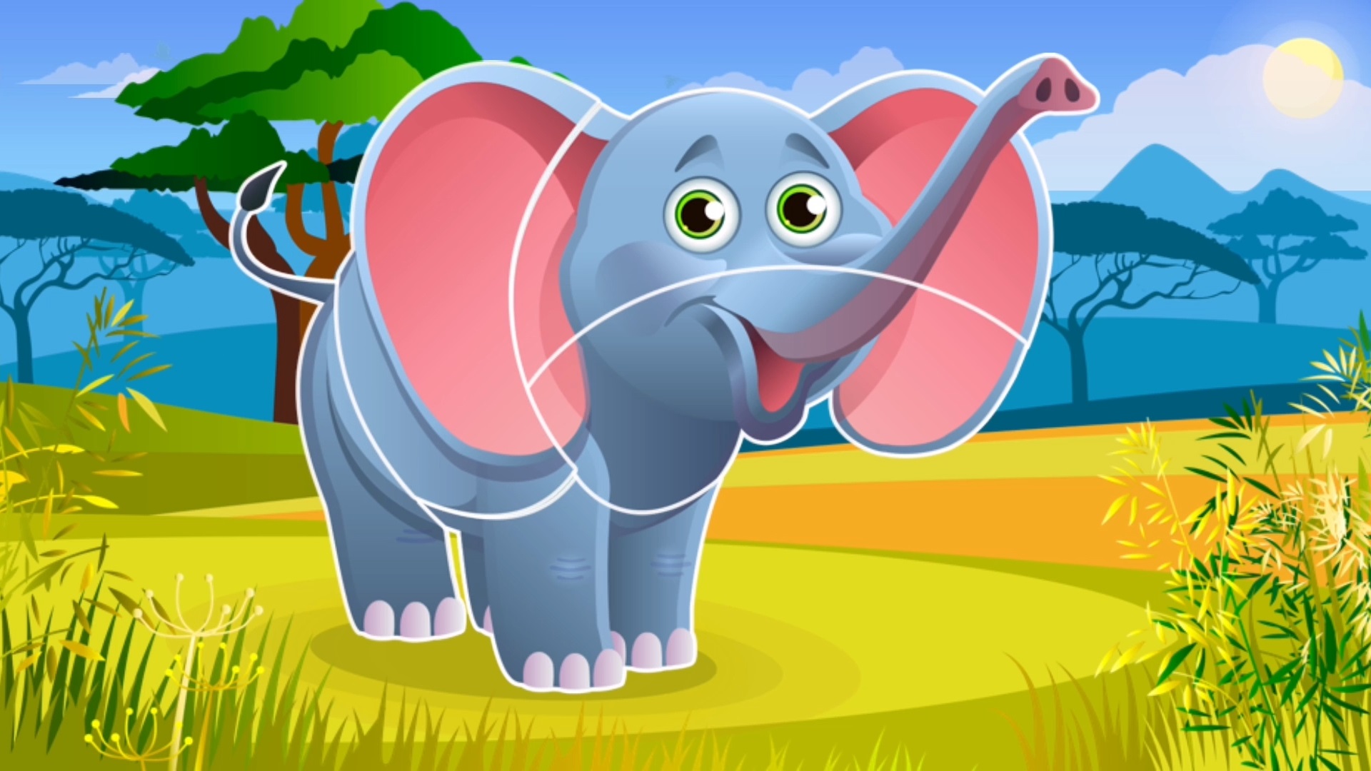 Пазлы для малышей - Животные, звуки животных | Мультик для детей смотреть онлайн