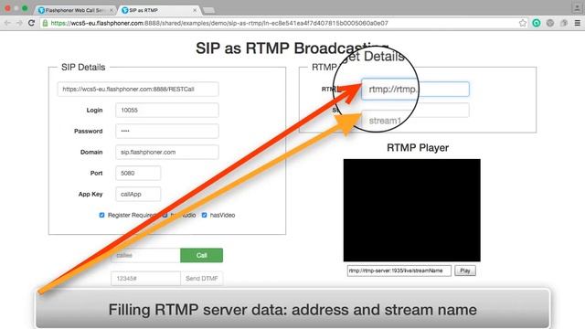 Broadcasting of a SIP call to RTMP server смотреть онлайн