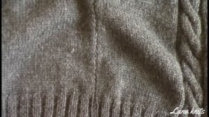 Мужской джемпер с косами, подробный мастер-класс, часть 3