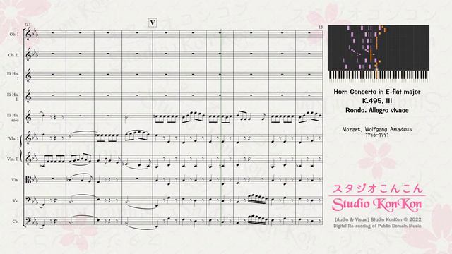 [NotePerformer] Horn Concerto in E flat major, K 495 III. Rondo. Allegro Vivace (Mozart, W.A) смотреть онлайн