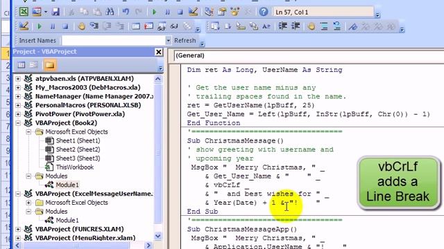 Excel Message with User Name смотреть онлайн