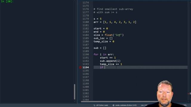 Python Basics Tutorial Smallest Sliding Window Sum Algorithm Interview Question смотреть онлайн