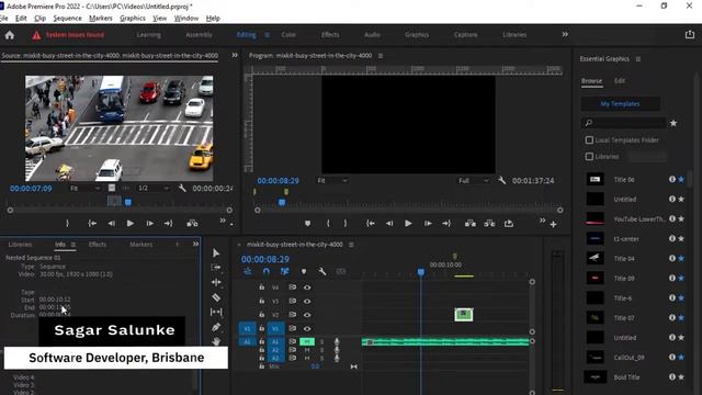 Info panel in Adobe premiere pro | Find clip dimensions in timeline смотреть онлайн