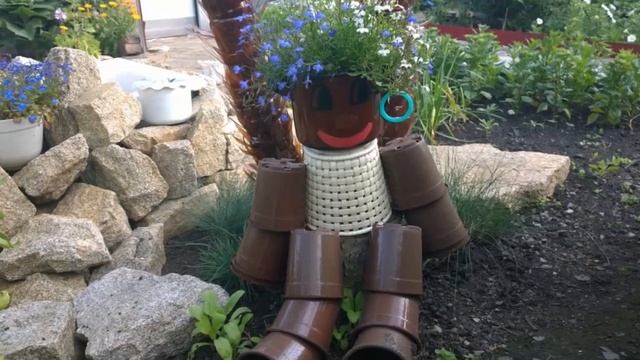 Веселые поделки для сада и двора дачи сделанные самими дачниками смотреть онлайн