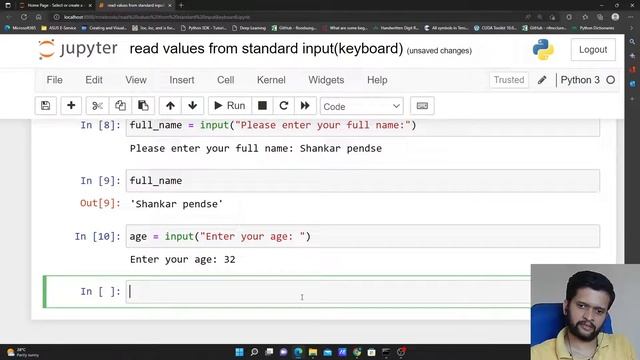 Read values from keyboard in Python смотреть онлайн