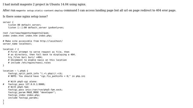 Magento: Magento 2 admin page not found using nginx смотреть онлайн