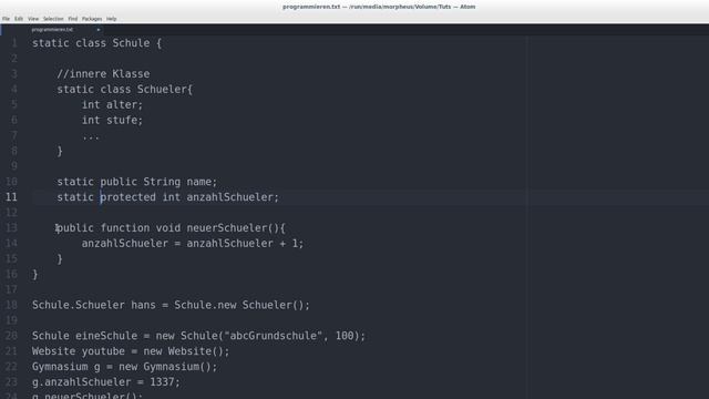 Programmieren Lernen #47 - statische innere Klassen смотреть онлайн