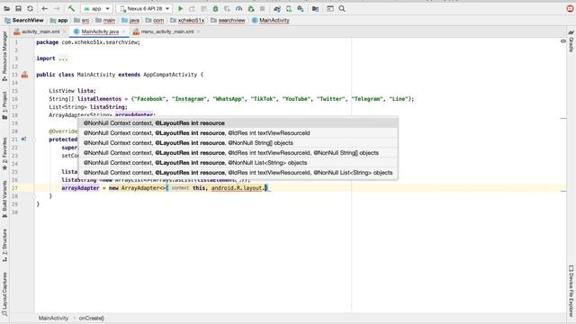 SearchView en ActionBar usando Android Studio смотреть онлайн