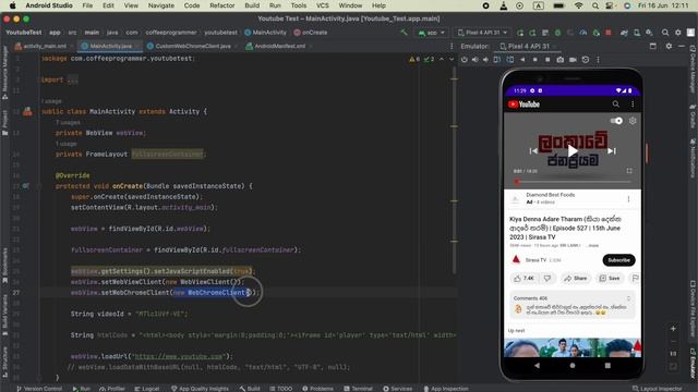 How to allow Android WebView to open YouTube video full screen | Android Studio Java Tutorial смотреть онлайн