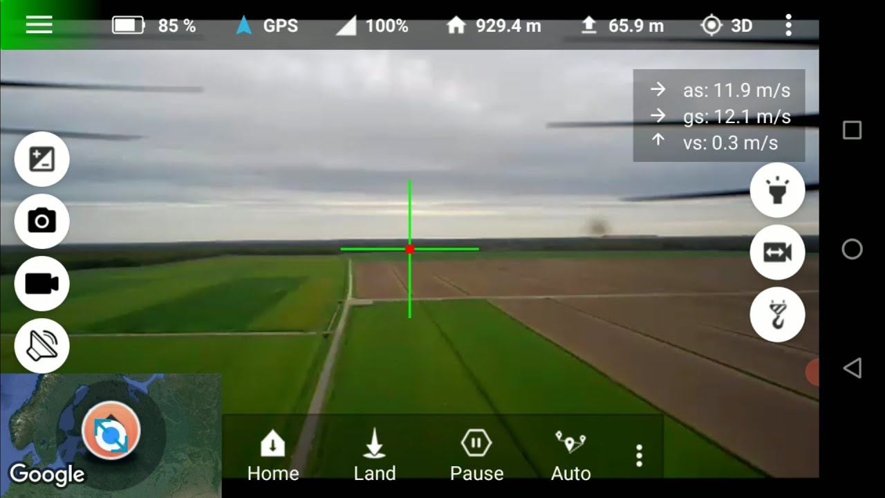 Полёт с грузом 500г и сброс на Skydroid Mx450