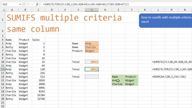 Excel - Sum With IF Conditions - Either SUMIF or SUMIFS - Episode 2580 смотреть онлайн