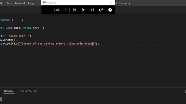 How to use Trim() in Java смотреть онлайн
