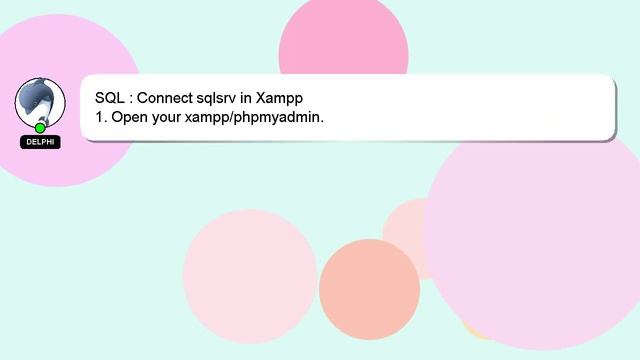 SQL : Connect sqlsrv in Xampp смотреть онлайн