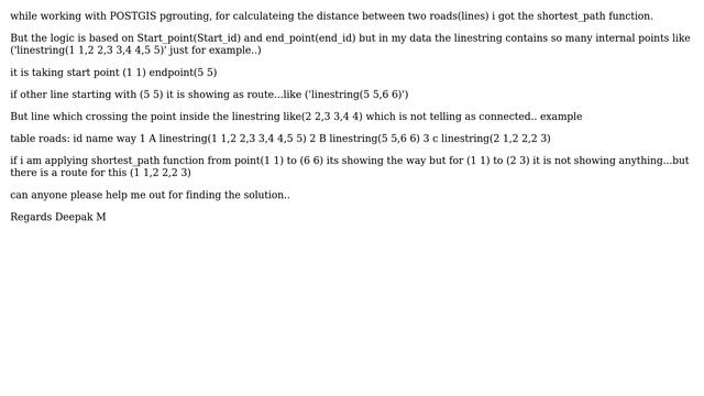 GIS: postgis problem with shortest distance calculation смотреть онлайн