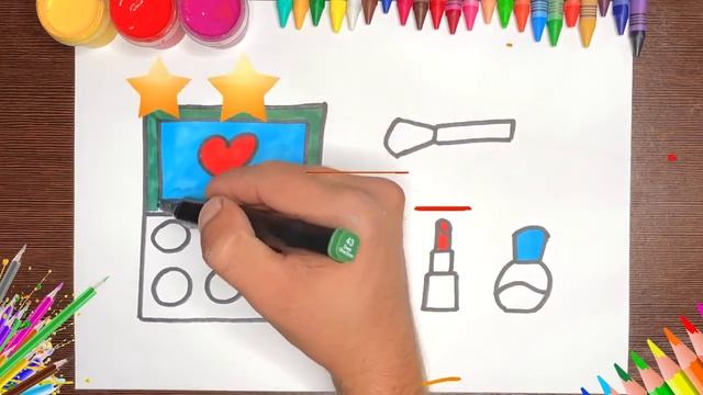 Простое рисование для детей - how to draw - drawing - раскрашиваем вместе смотреть онлайн