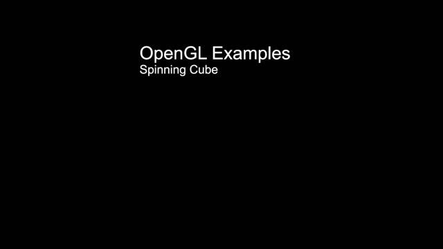 OpenGL Examples смотреть онлайн