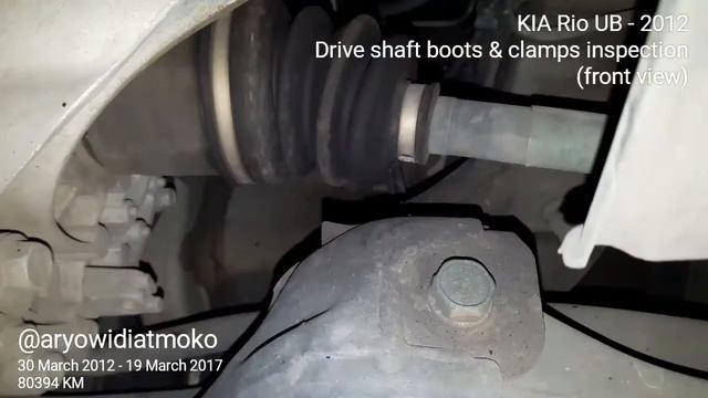 [ KIA VLOG 13 ] Checking KIA RIO UB 2012 drive shaft boots & clamps / boot kopel kia rio смотреть онлайн