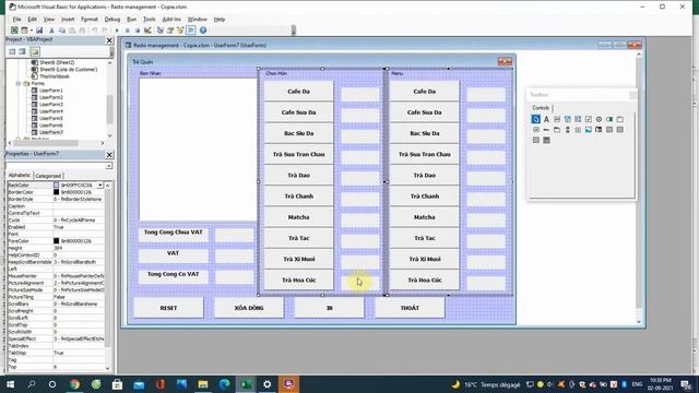 VBA - USERFORM GIAO DIỆN QUẢN LÝ QUÁN TRÀ SỮA (1) смотреть онлайн