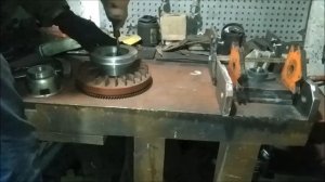 Установка електростартера. Часть 2 посадка венца установка шкива на маховик ДВС 178F-186F  6-9 лс.